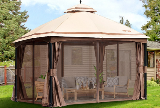 VEVOR Patio Gazebo for 10-12 People