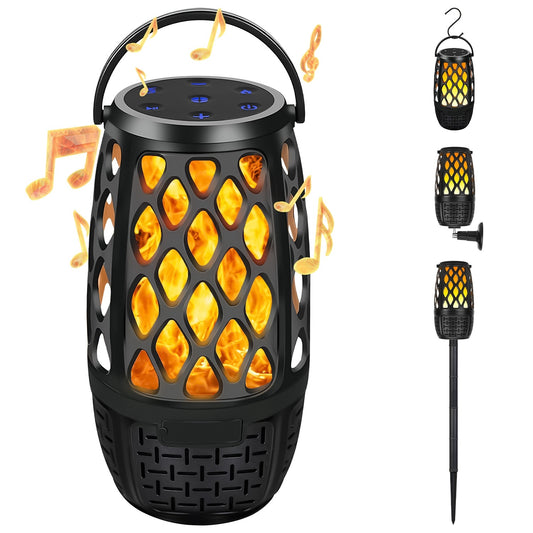 4 In 1 Wireless Outdoor LED Flame Speaker - 3 Flame Light Modes