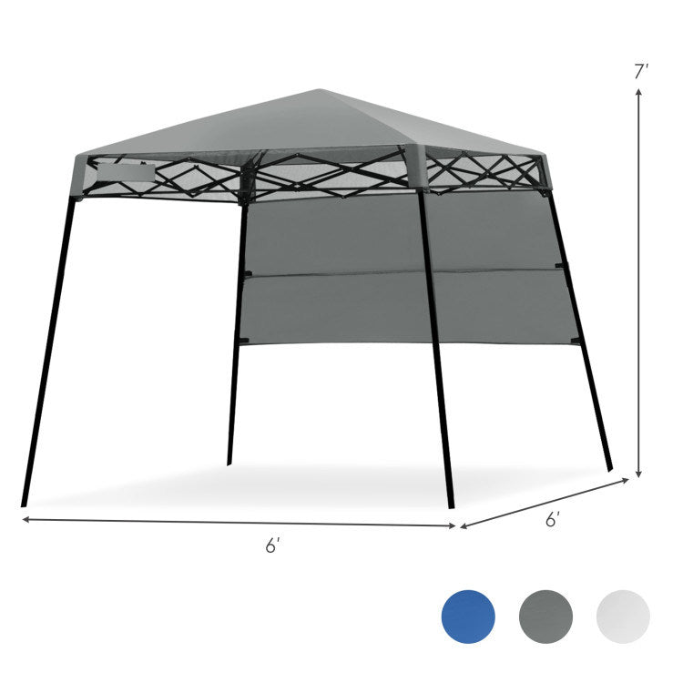 6 x 6 Feet Pop-up Canopy Tent with Carry Bag and 4 Stakes