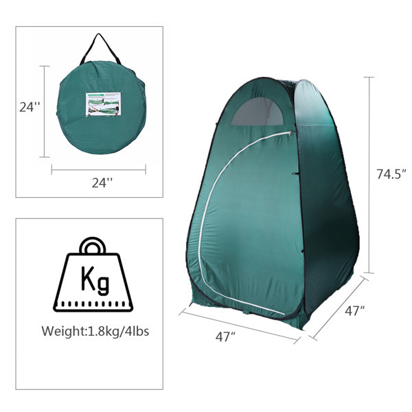 Portable Outdoor Pop-up Privacy Shelter Tent- Army Green