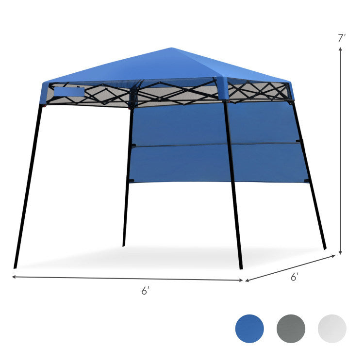 6 x 6 Feet Pop-up Canopy Tent with Carry Bag and 4 Stakes