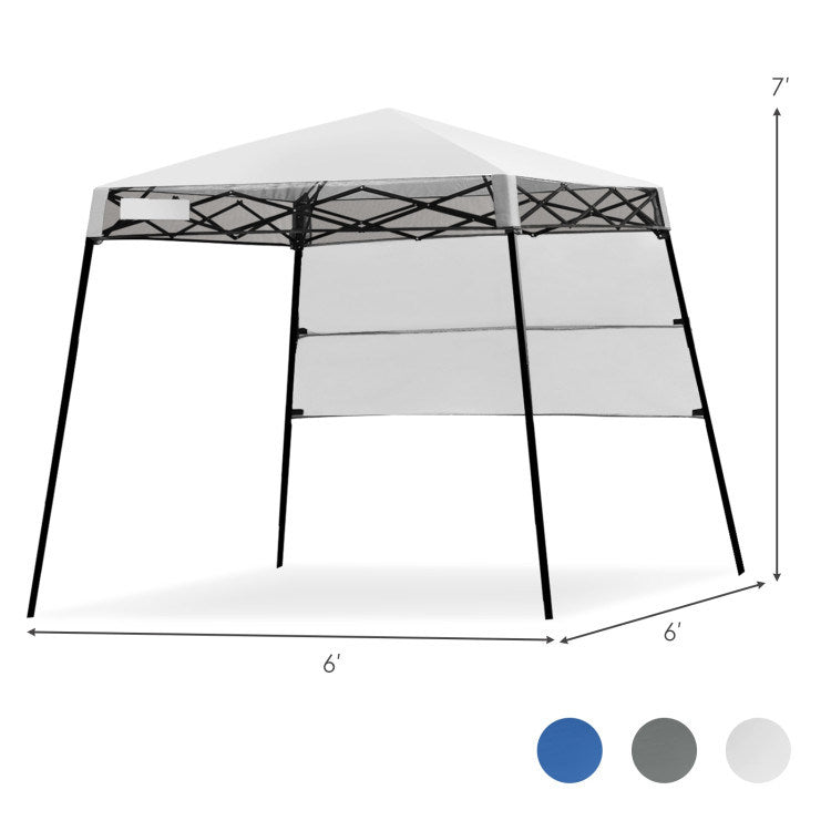 6 x 6 Feet Pop-up Canopy Tent with Carry Bag and 4 Stakes