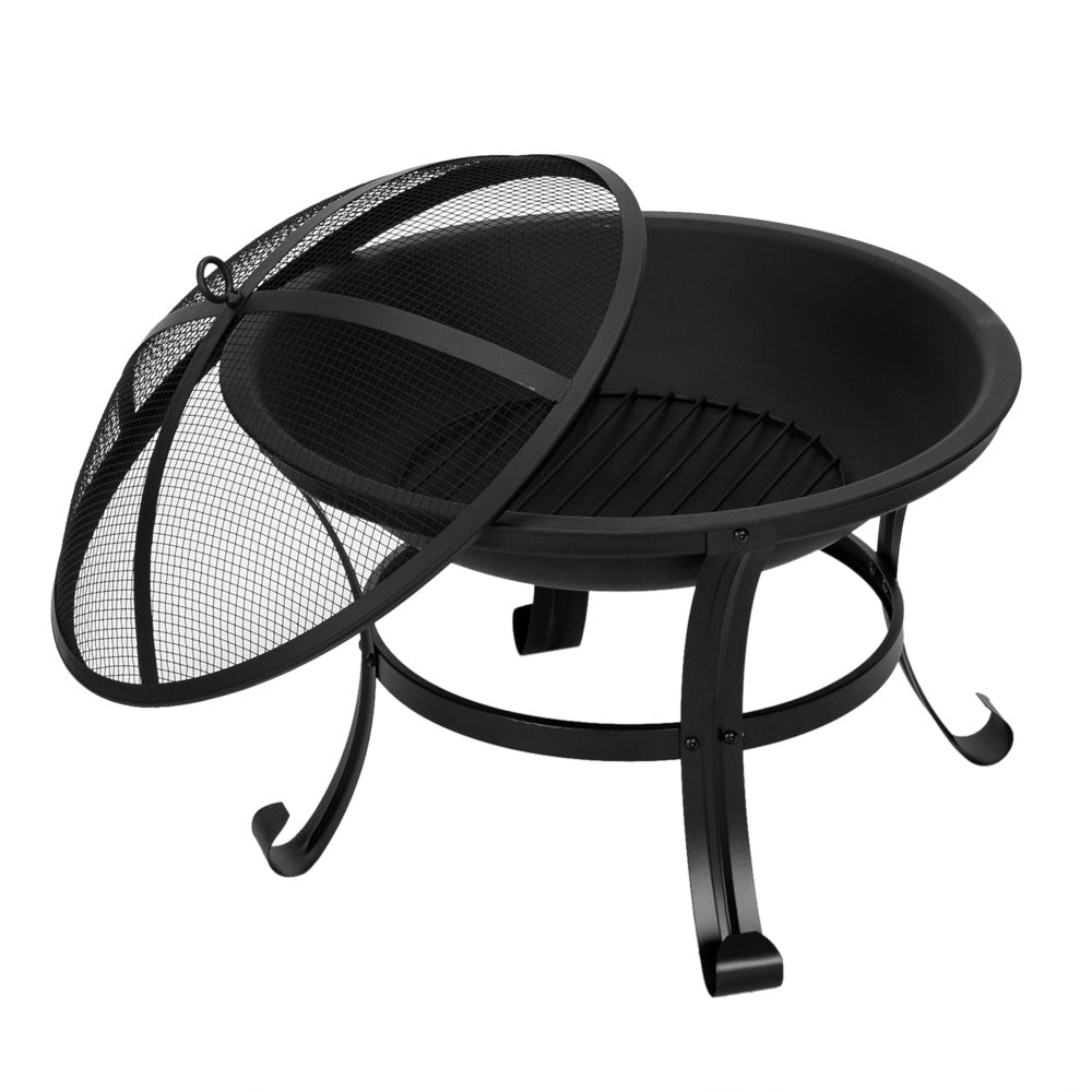 22" Curved Feet Iron Brazier Wood Burning Fire Pit