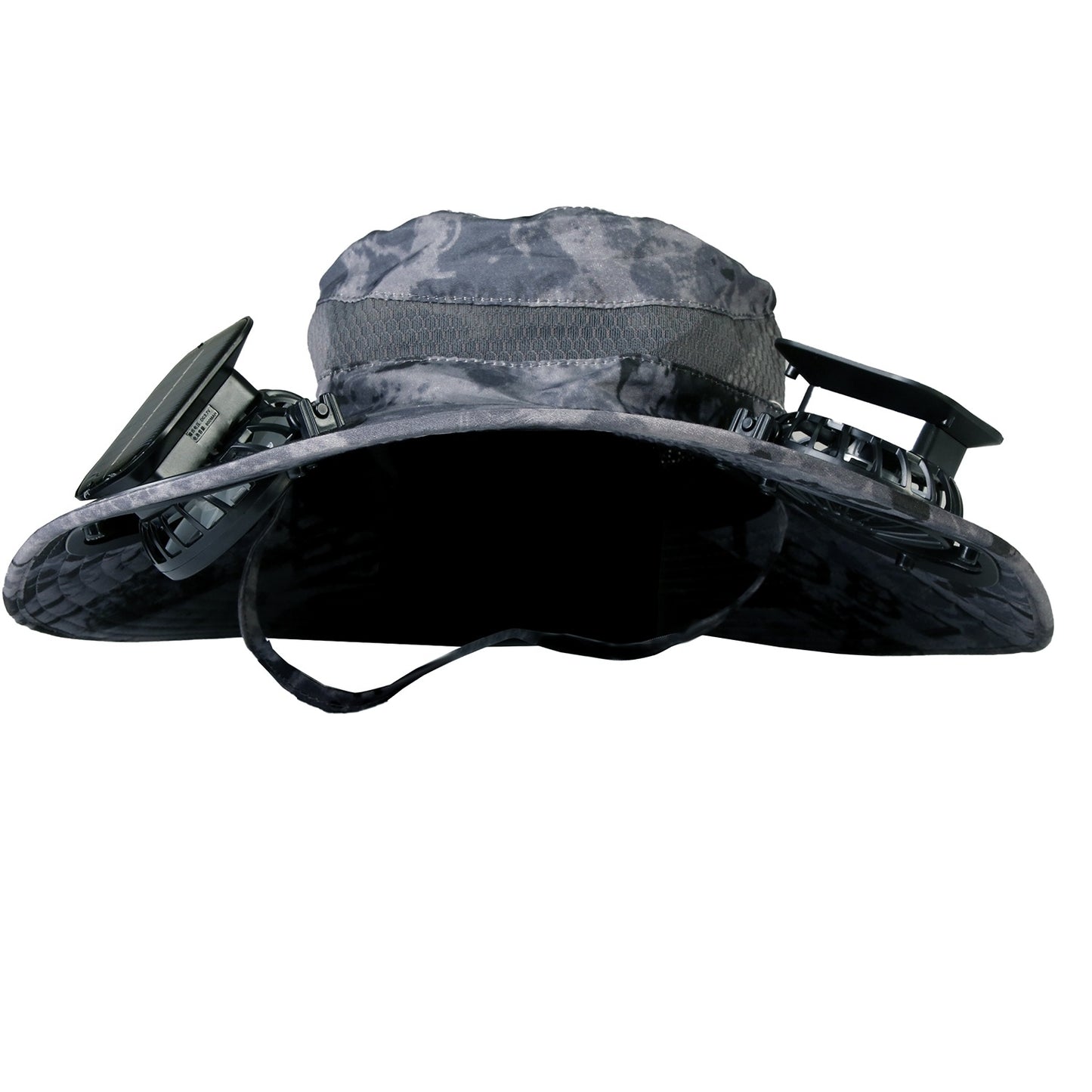 Outdoor Wide Brim Sun Hat With 2 Rechargeable Fans - Solar Powered