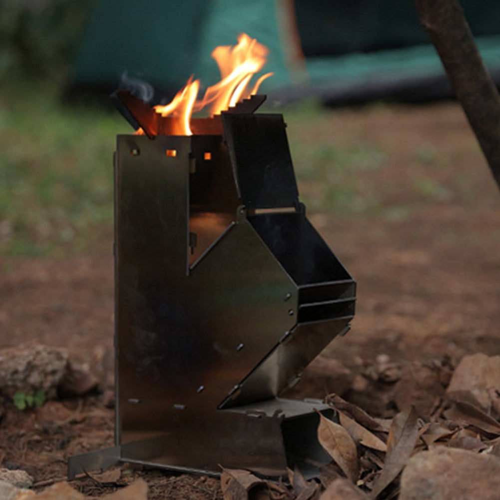 Portable Outdoor Camping Firewood Stove Outdoor Camping Folding Wood Stove Removable Survival Trekking Furnace - DragonHearth