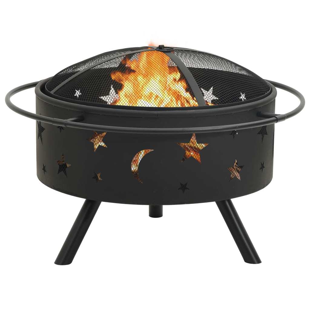 Fire Pit with Poker 29.9"XXL Steel - DragonHearth