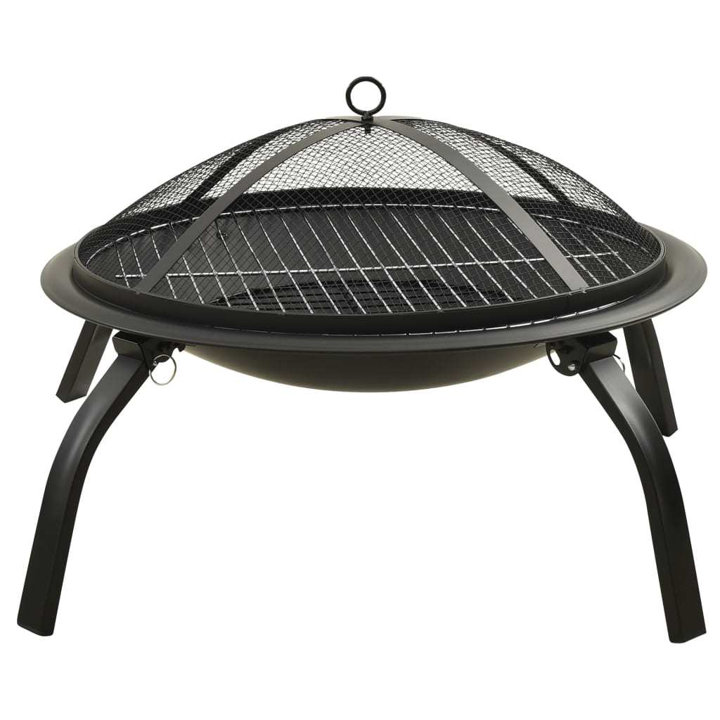 2-in-1 Fire Pit with Poker 22"x22"x19.3" Steel - DragonHearth