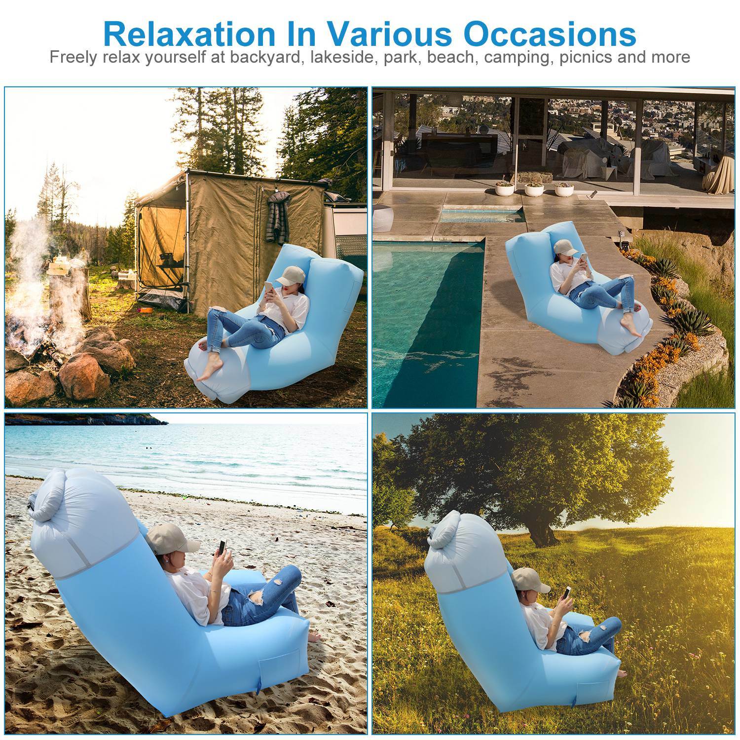 Inflatable Lounger Air Sofa Chair - DragonHearth