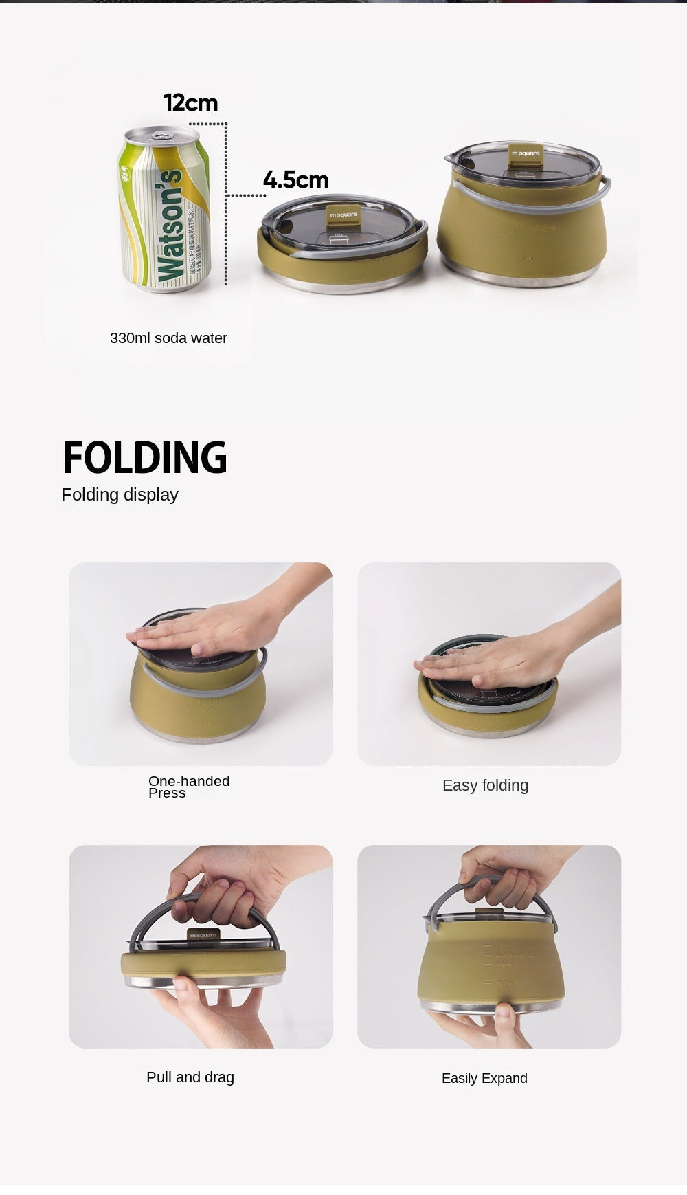 Silicone folding kettle - DragonHearth