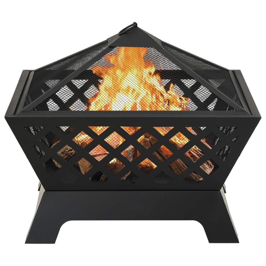 Fire Pit with Poker 25.2" XXL Steel - DragonHearth