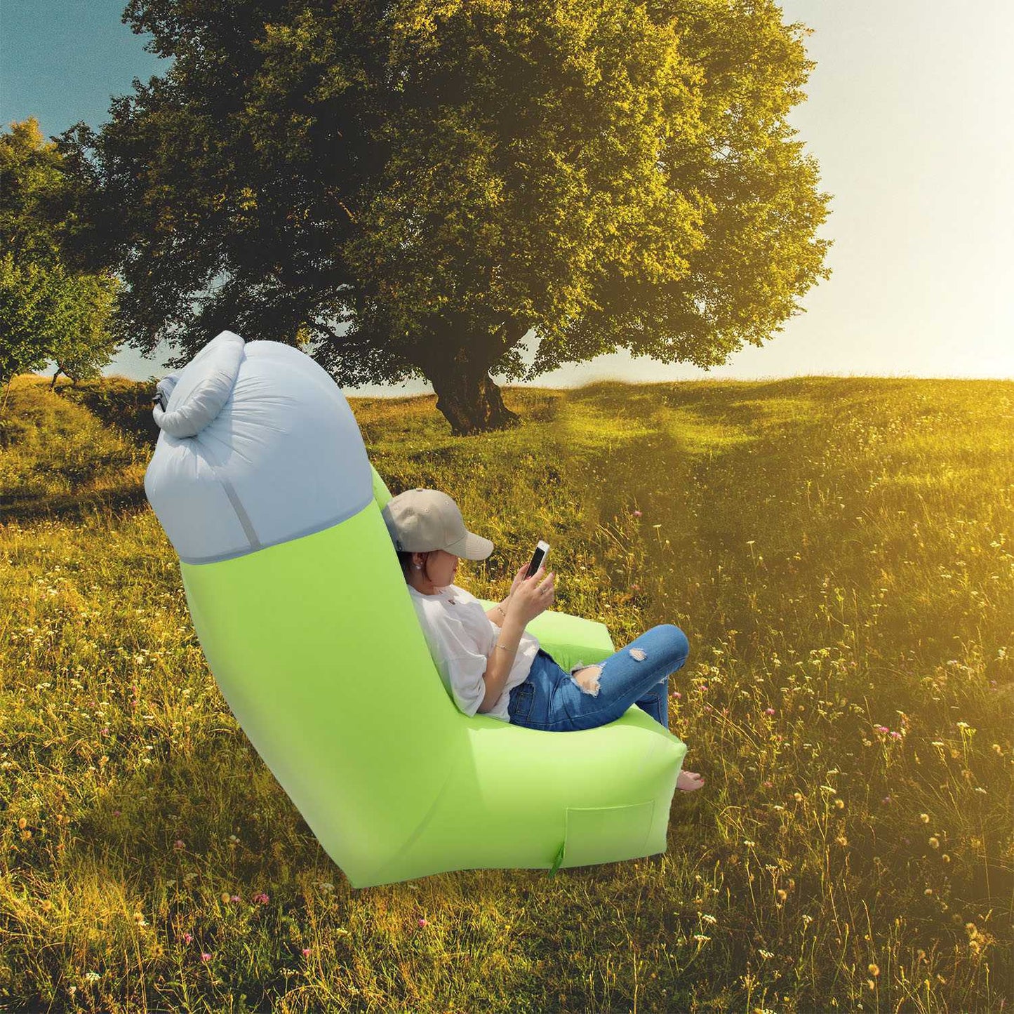 Inflatable Lounger Air Sofa Chair - DragonHearth