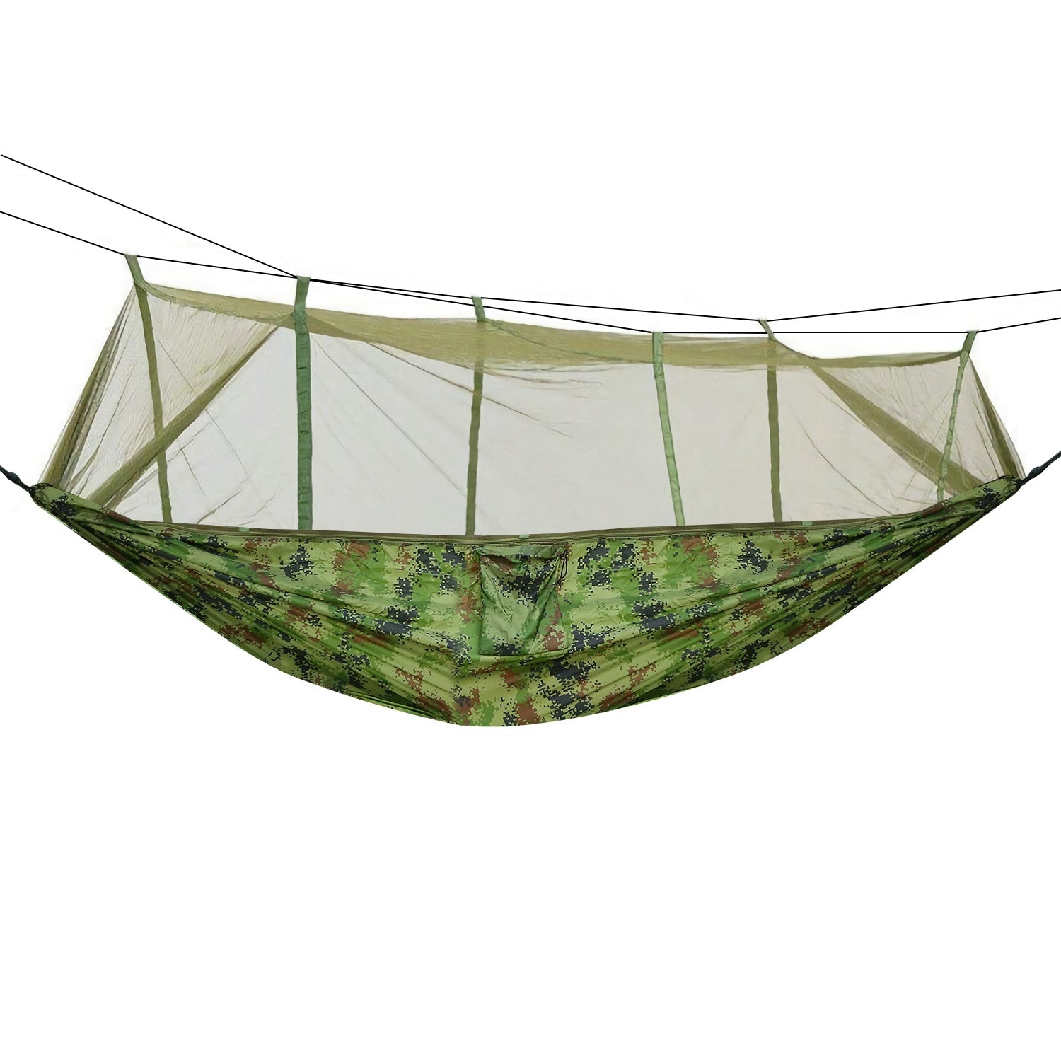 600lbs Load 2 Persons Hammock with Mosquito Net Outdoor Hiking Camping Portable Nylon Swing Hanging Bed - DragonHearth