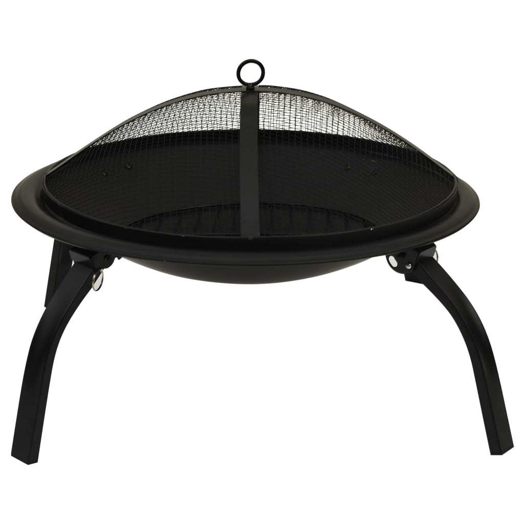 2-in-1 Fire Pit with Poker 22"x22"x19.3" Steel - DragonHearth