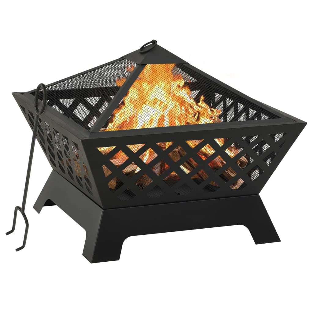 Fire Pit with Poker 25.2" XXL Steel - DragonHearth