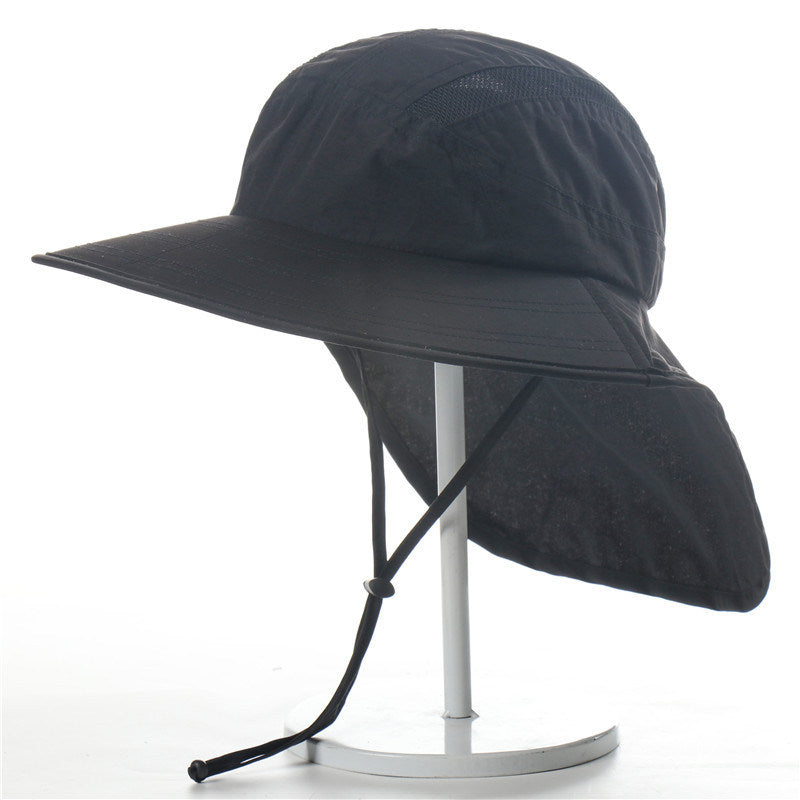 Wide Brim Sun Screen Hat With Neck Flap - DragonHearth