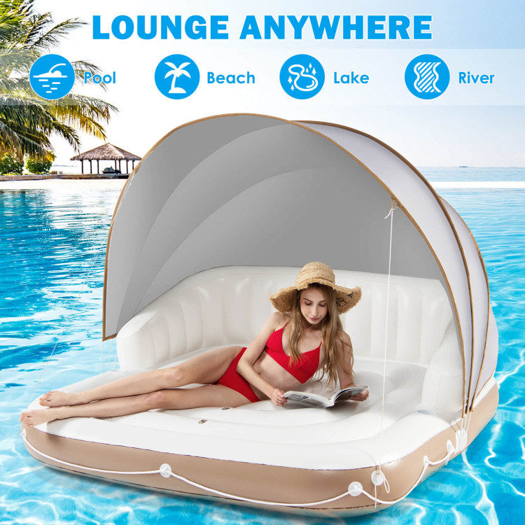 Inflatable Pool Float Lounge Swimming Raft - DragonHearth