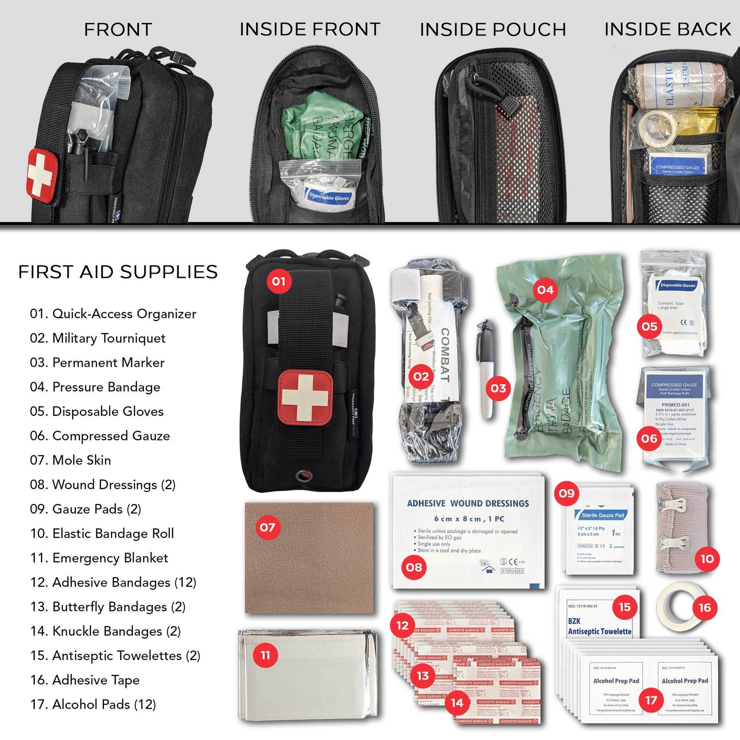 Field First Aid Kit (IFAK) | 44 Piece - DragonHearth