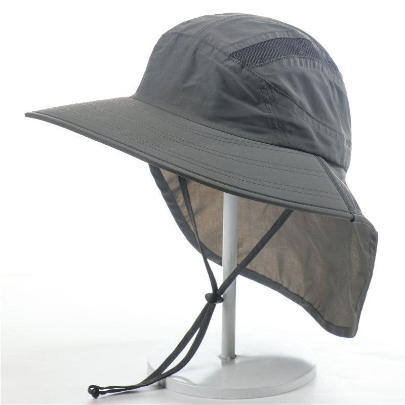 Wide Brim Sun Screen Hat With Neck Flap - DragonHearth