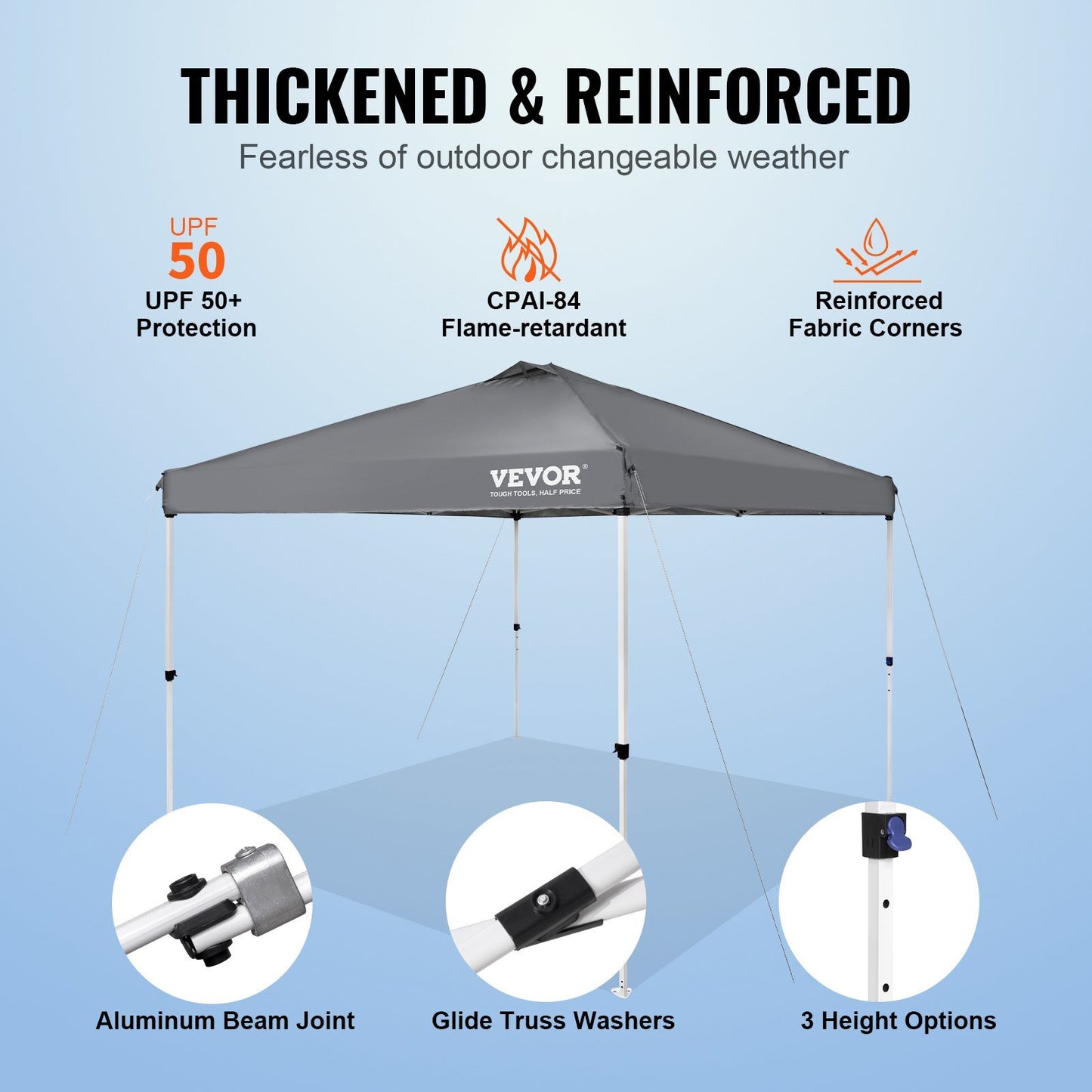 VEVOR Pop Up Canopy Tent, 10 x 10 ft