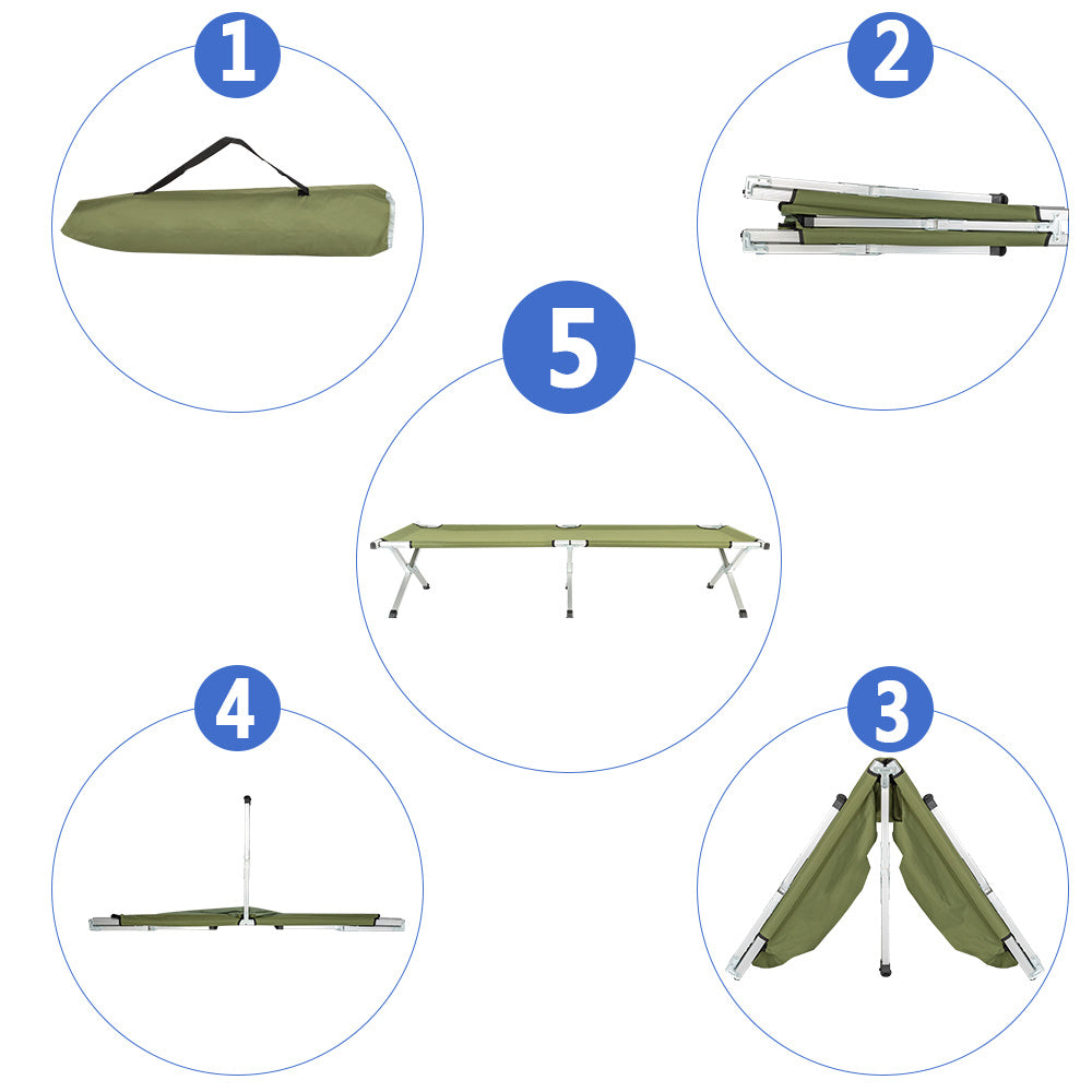 Folding Camping Cot with Carrying Bag - DragonHearth