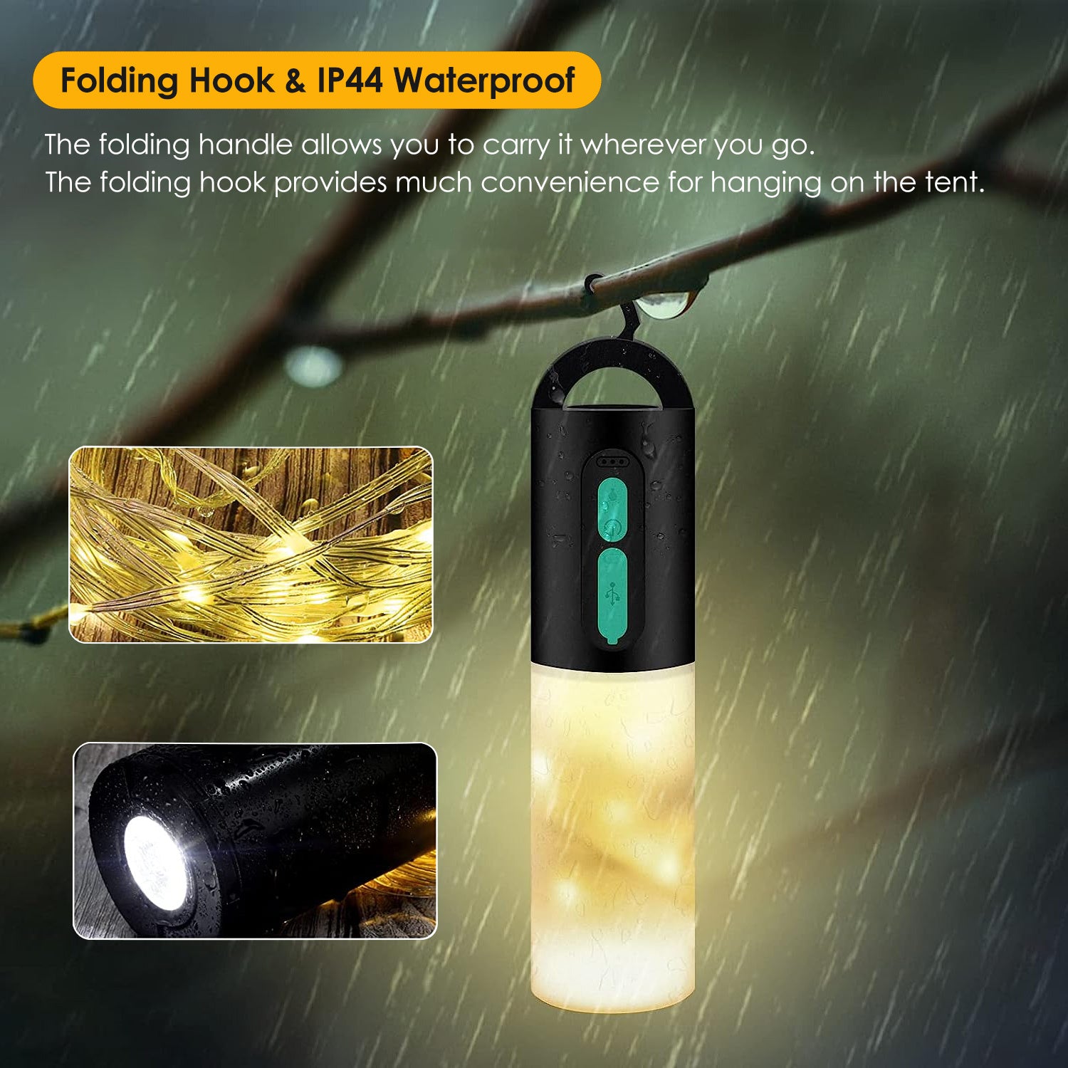 4 In 1 Rechargeable Camping String Light - DragonHearth