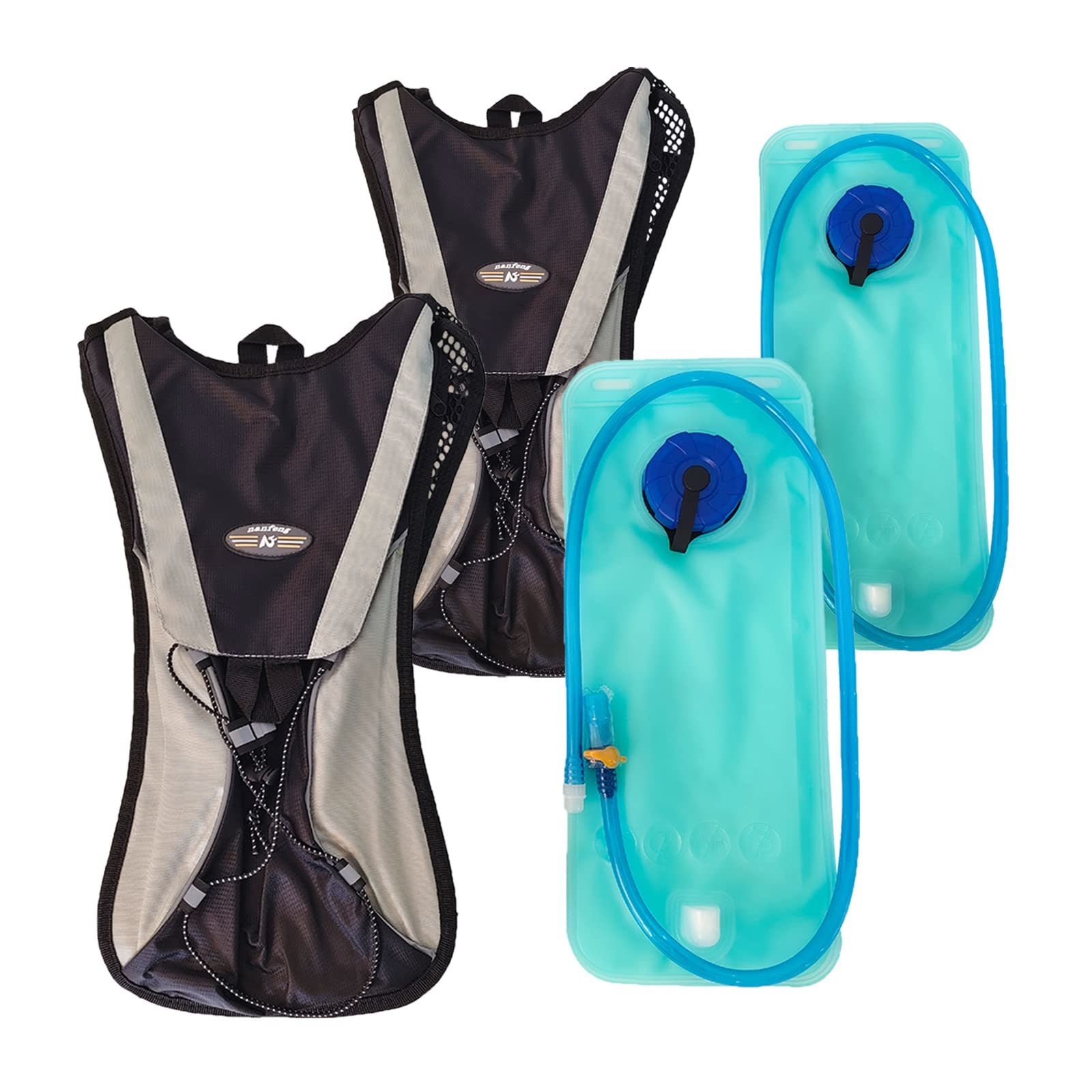 2 Pack Hydration Backpack with 2L Water Hydration Bladder - DragonHearth