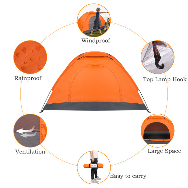 1-Person Waterproof Camping Dome Tent - Automatic Pop Up - DragonHearth