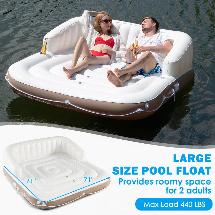 Inflatable Pool Float Lounge Swimming Raft - DragonHearth